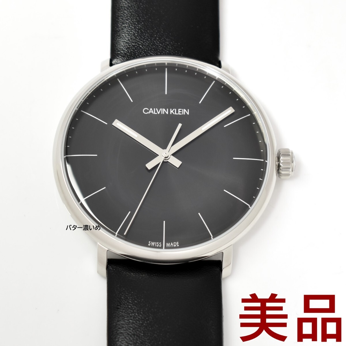 Calvin Klein CK Men’s Watch Three Hands Calvin Klein High Noon Black Leather Str