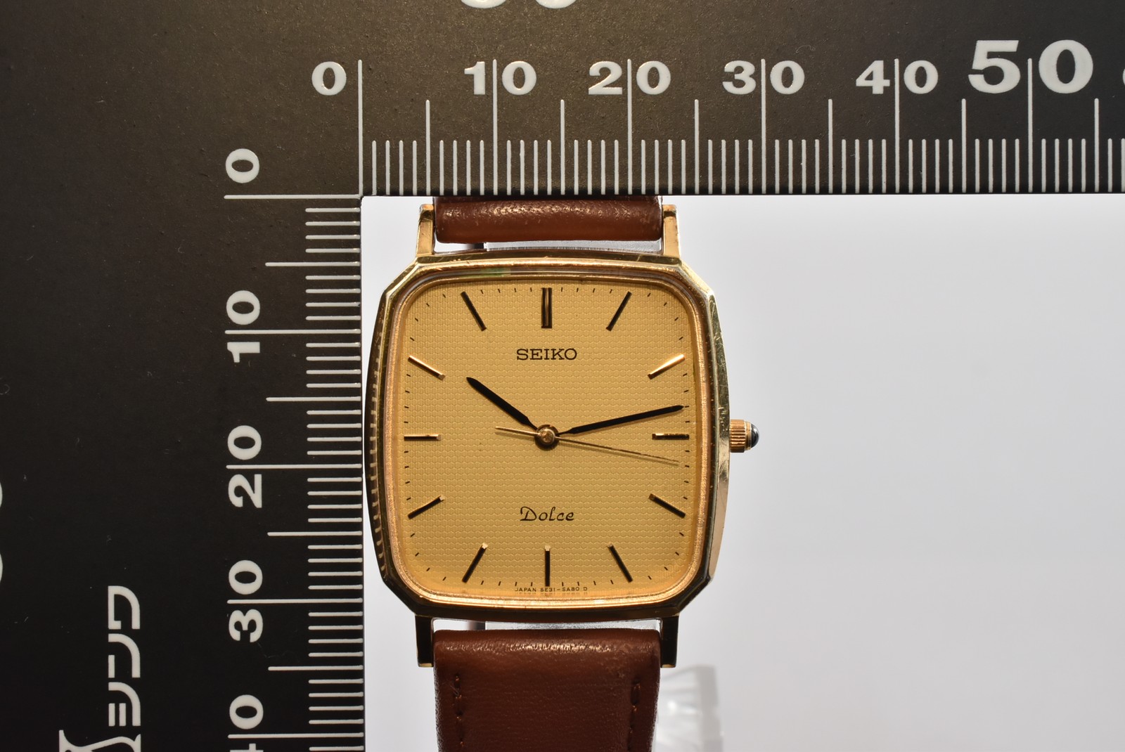 Vtg 1990 [Near MINT] SEIKO Dolce 5E31-5A80 Gold Tank Quartz Men’s Watch JAPAN