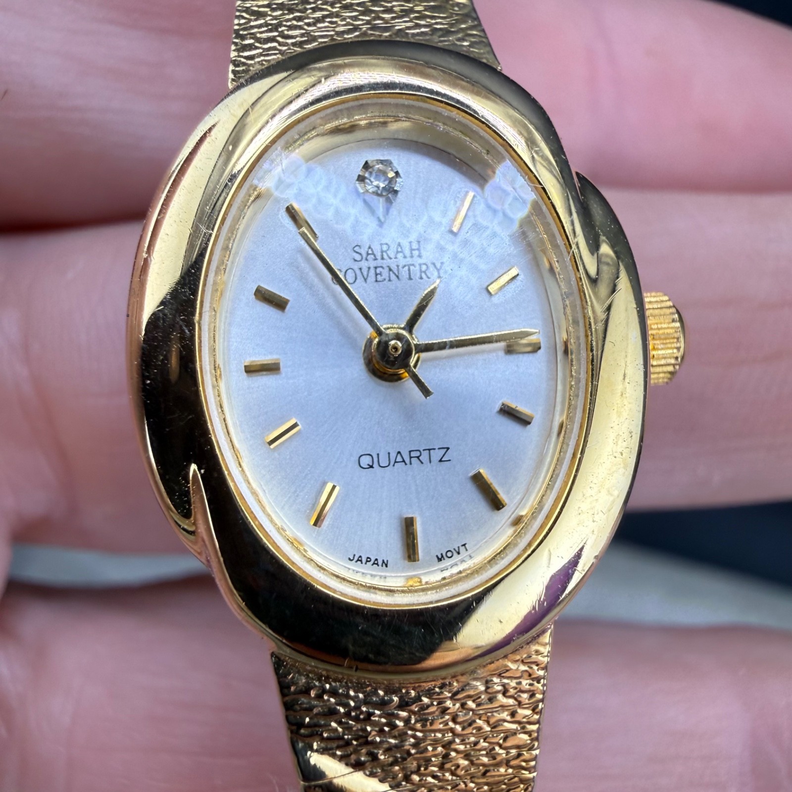 Vintage Sarah Coventry Watch Women’s Gold Tone Bracelet Band NONWORKING