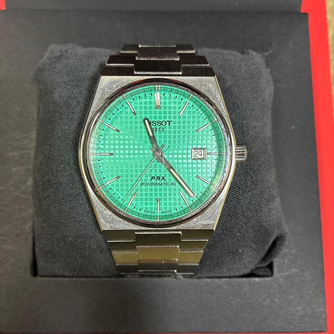 Tissot PRX Powermatic 80 Mint Green 40mm Automatic Watch