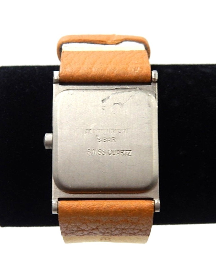 BOCCIA TITANIUM 3 BAR GENUINE LEATHER BAND SWISS QUARTZ WRISTWATCH 425-08