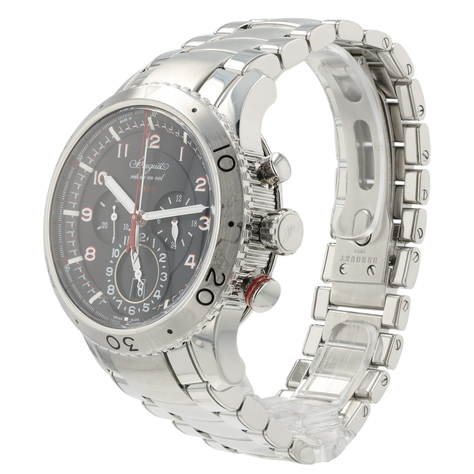 Breguet Type XXII Black Dial Stainless Steel 44mm Automatic Mens 3880ST/H2/SX0
