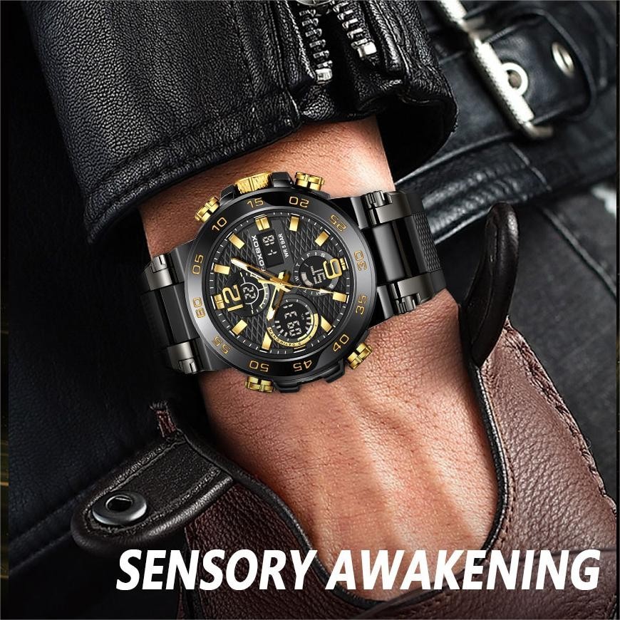 Men Watch Quartz Diver Sport Chronograph Luminous 5ATM Waterproof Boy Wristwatch