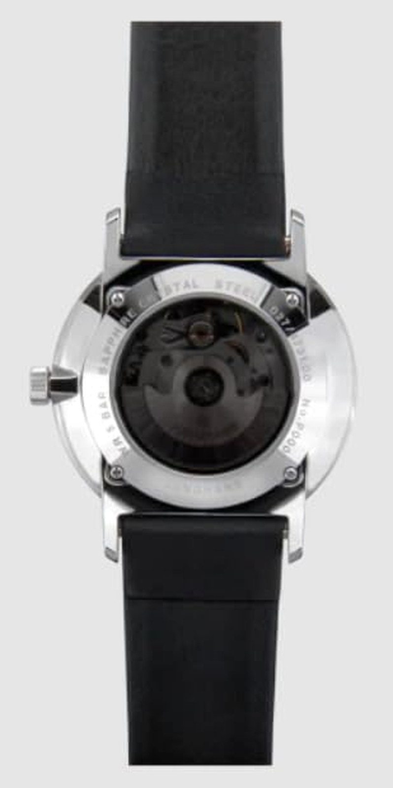Men’s Automatic Watch with Matte Silver Dial & Black Leather Strap – 027/4730.00