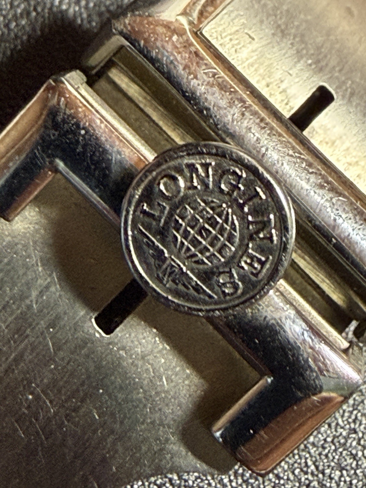 Original Longines Stainless Steel Deployant Clasp 11mm Signed Folding Buckle