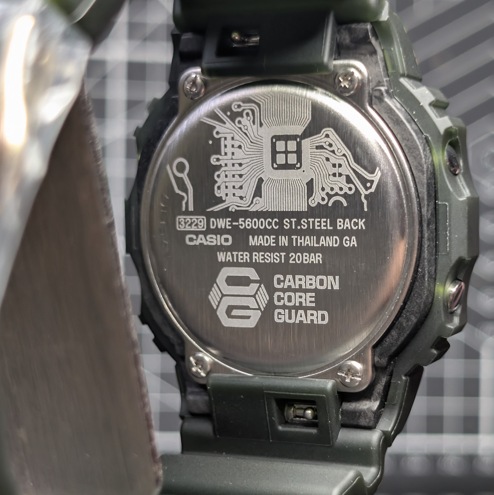 Casio G-Shock CIRCUIT CAMO DWE-5600 Green Gold Square Value Pack DWE-5600CC-3