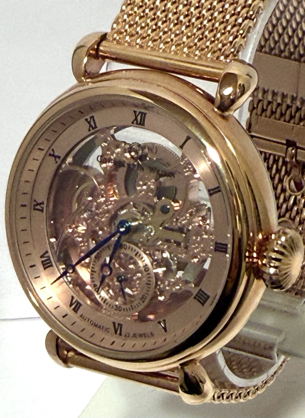 45mm Auto Rosetone Skeleton | Milanese Mesh Strap | Constantin Weisz M Watch