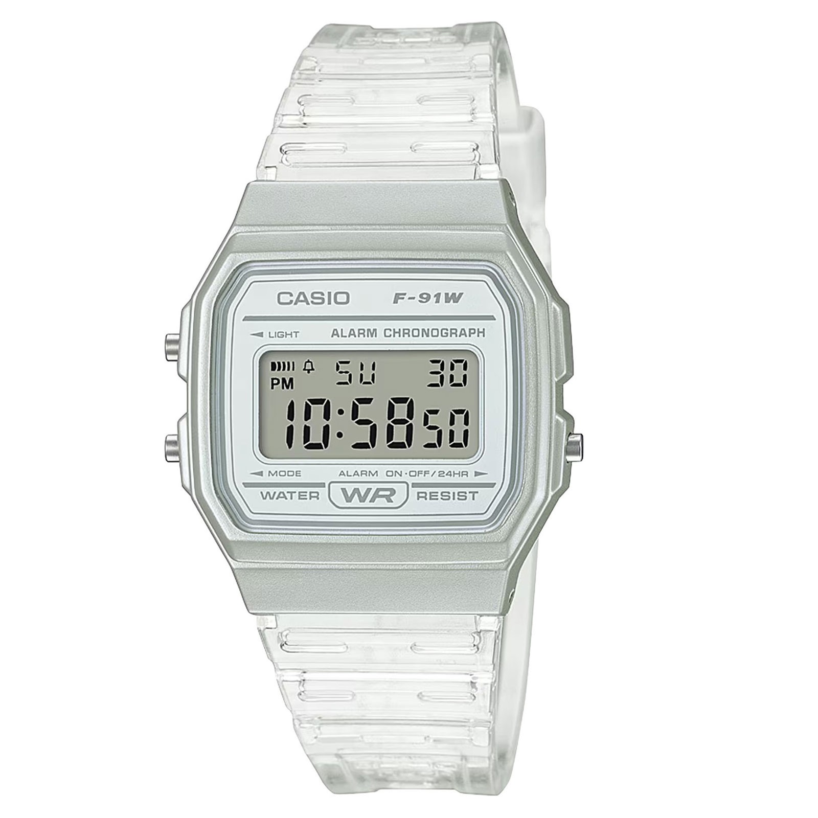 CASIO Unisex Vintage Clear Digital Watch (F91WS-7)