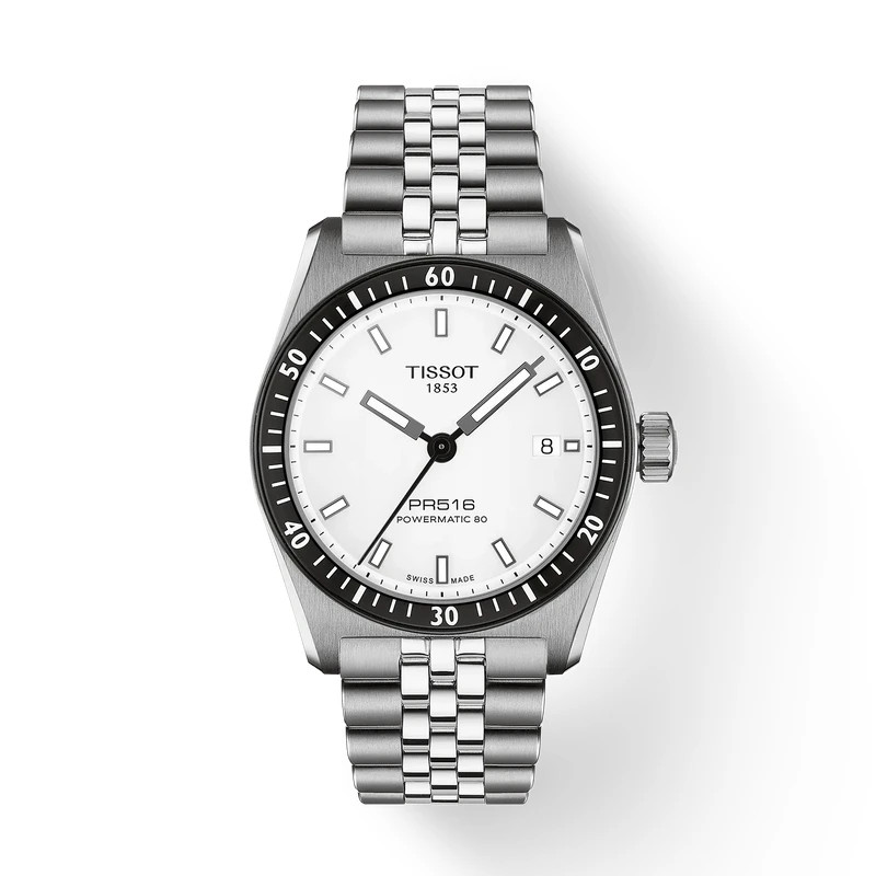 Tissot PR516 38mm White Dial Stainless Steel Watch T1494071103100