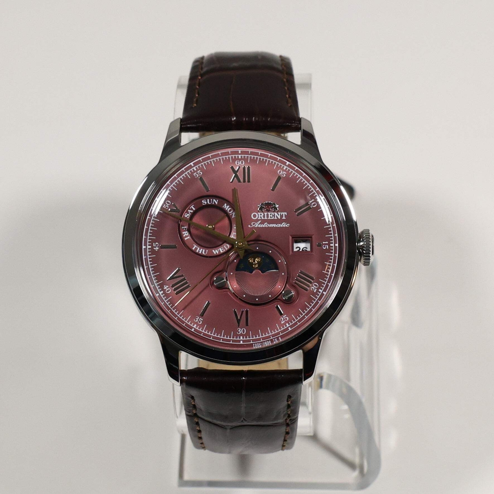 Orient Automatic Sun and Moon Red Dial Men’s Watch RA-AK0807R