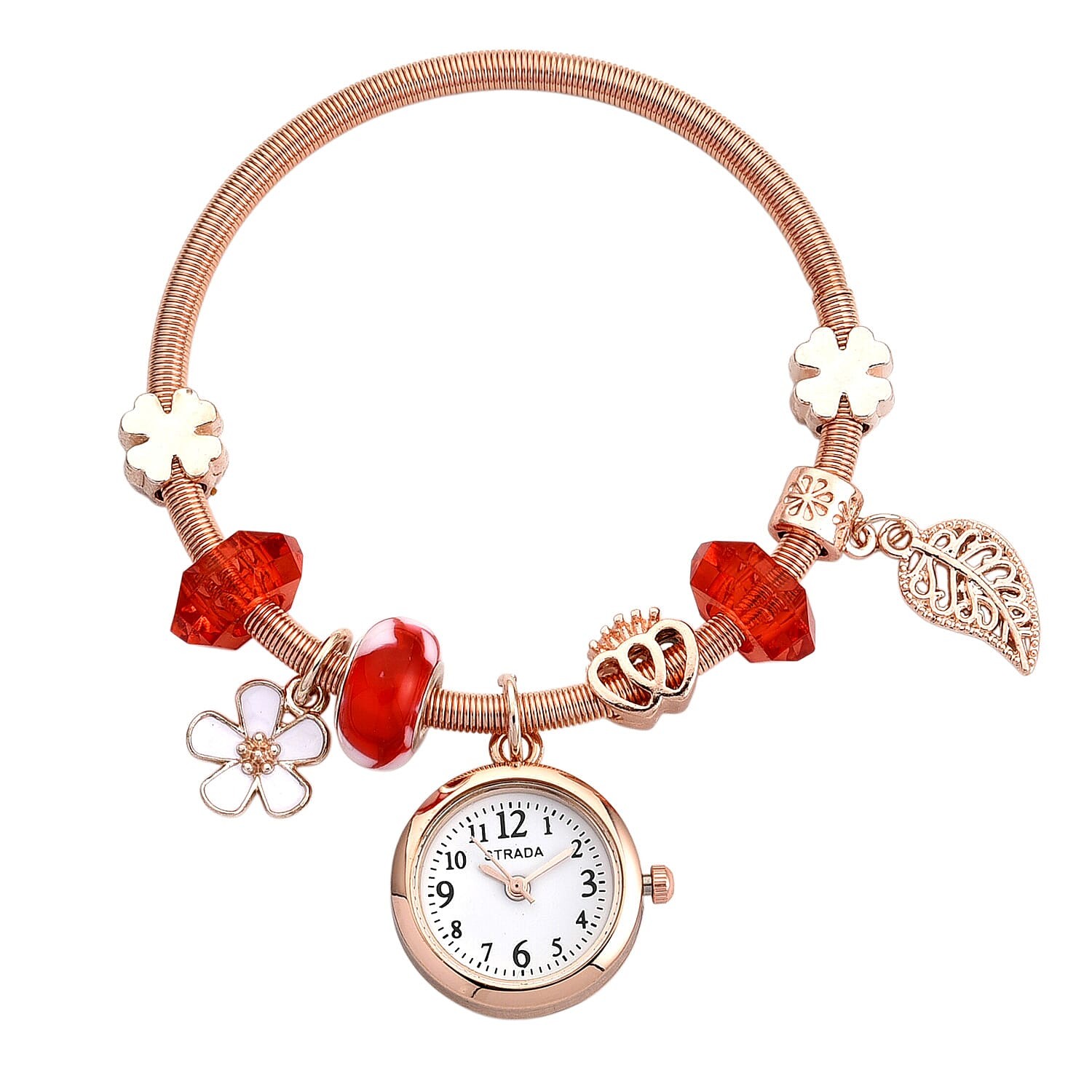 Strada SL68 Quartz Movement Bracelet Watch in Rosetone