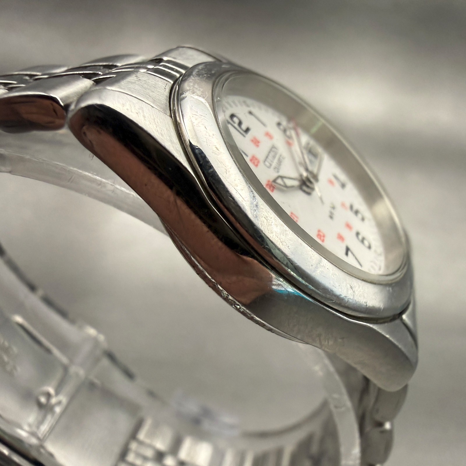 Citizen Watch Women 25mm White Dial Steel Daydate Round 1002-S029317 New Battery