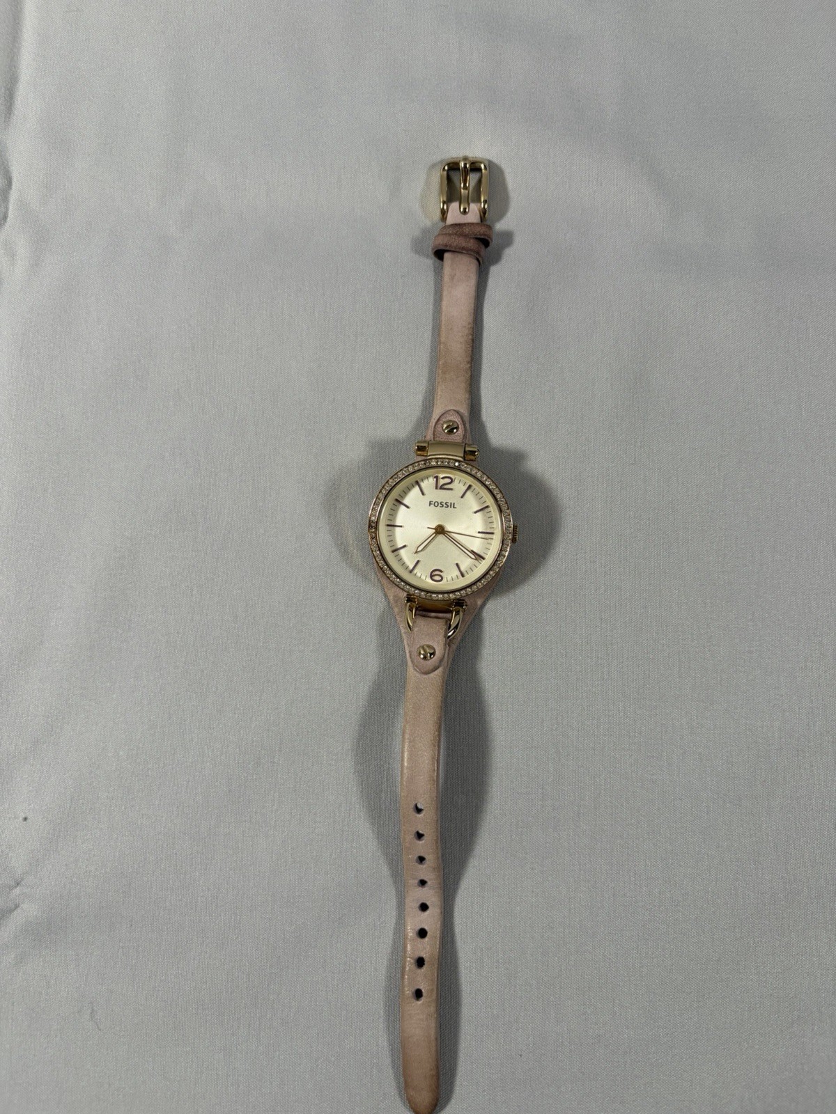 Fossil Georgia ES3469 Women’s Sand Leather Analog Dial Needs Battery
