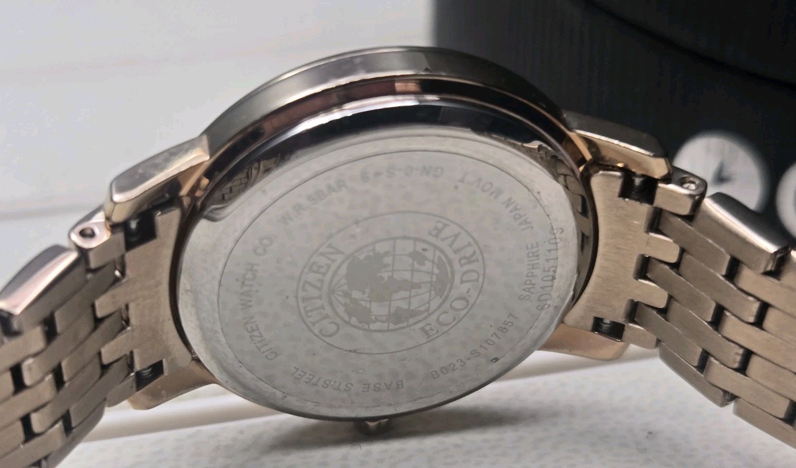 Citizen EX1483-50D Store Display Eco-Drive Silhouette Crystal MOP Ladies Watch