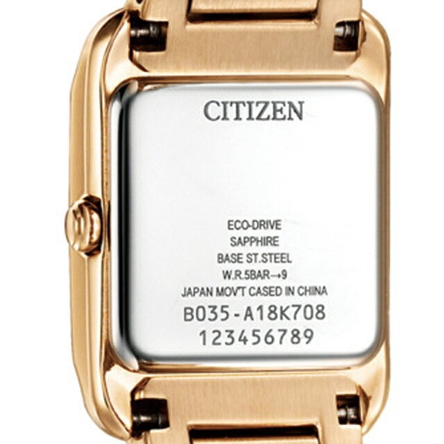 Citizen L SQUARE Collection Light Power Eco Drive Wristwatch Solar CITIZEN L EW5