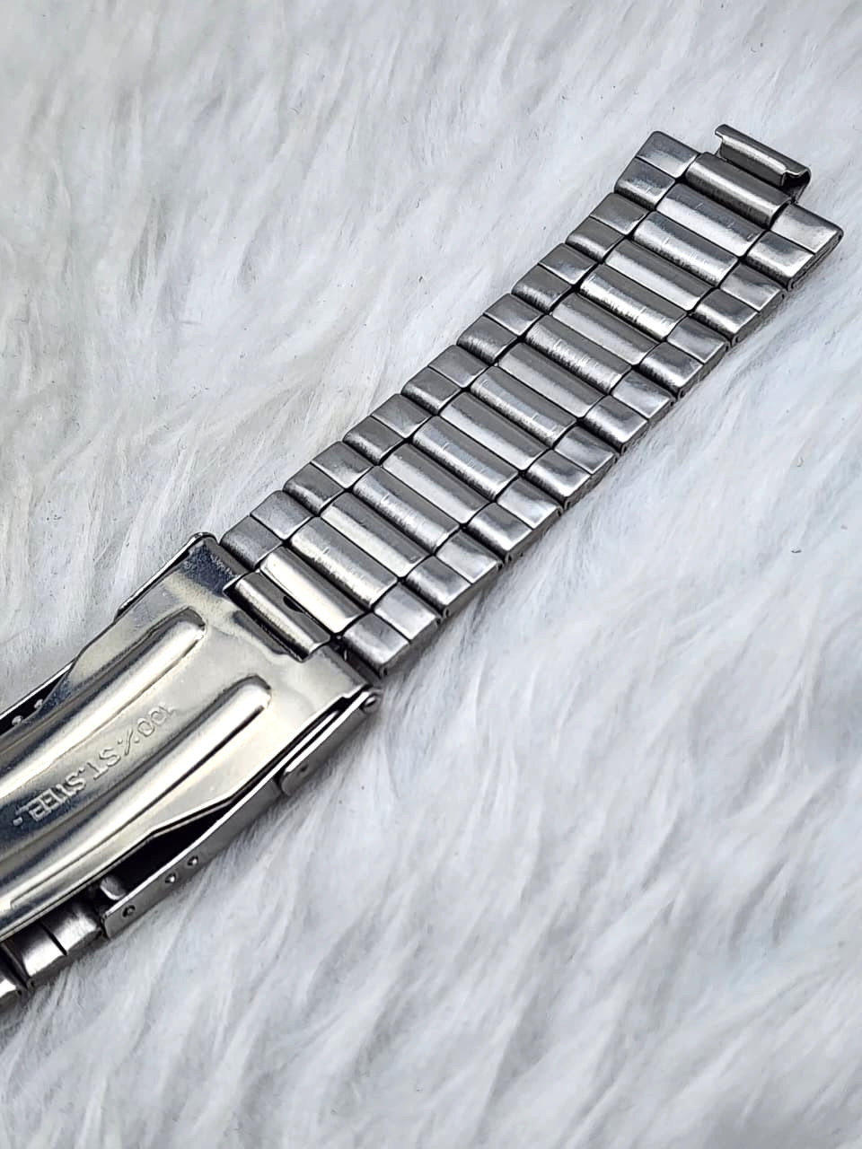 10MM Stainless Steel Watch Strap Expandable Bracelet with Secure Fold-Over Clasp