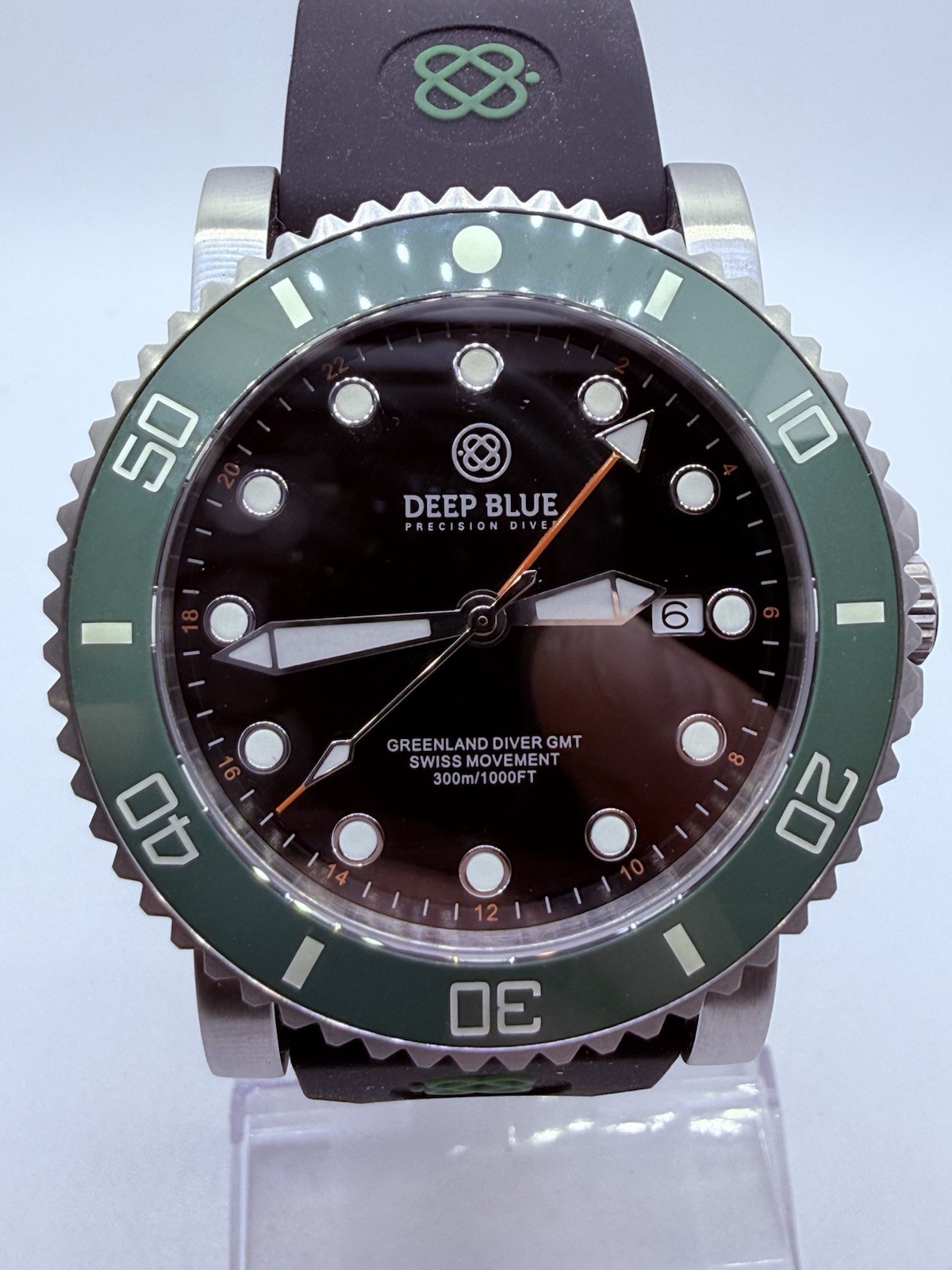 Deep Blue GREENLAND AUTO DIVE WATCH GMT- BLACK DIAL ‼️