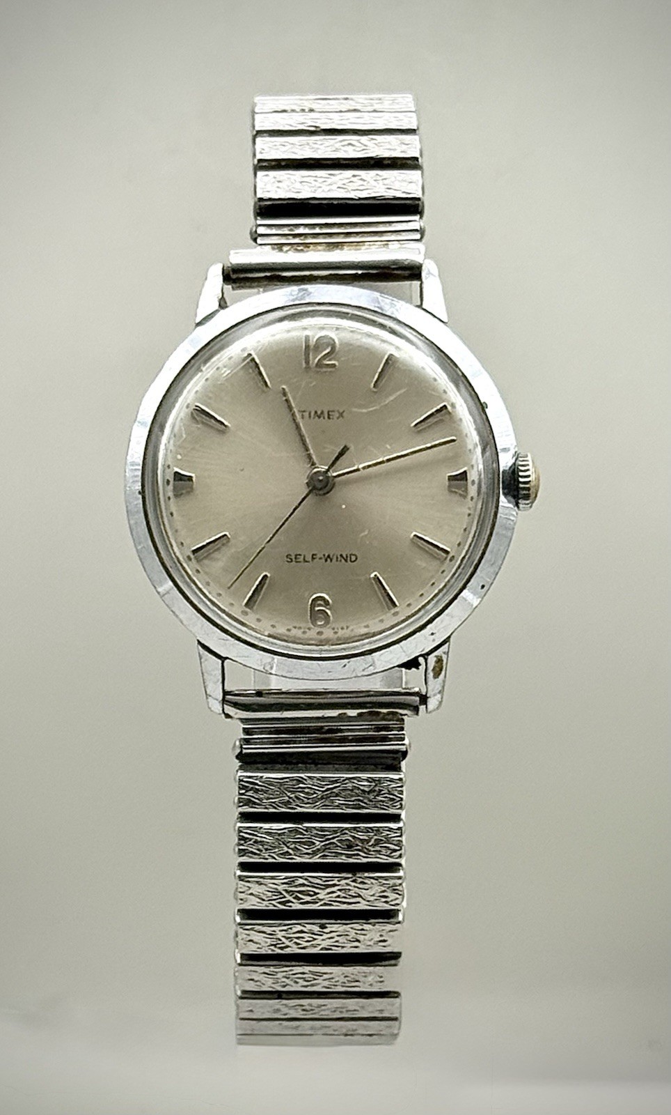 Vintage 1967 Timex Viscount Self-Wind Watch #4014-3167 Working!!