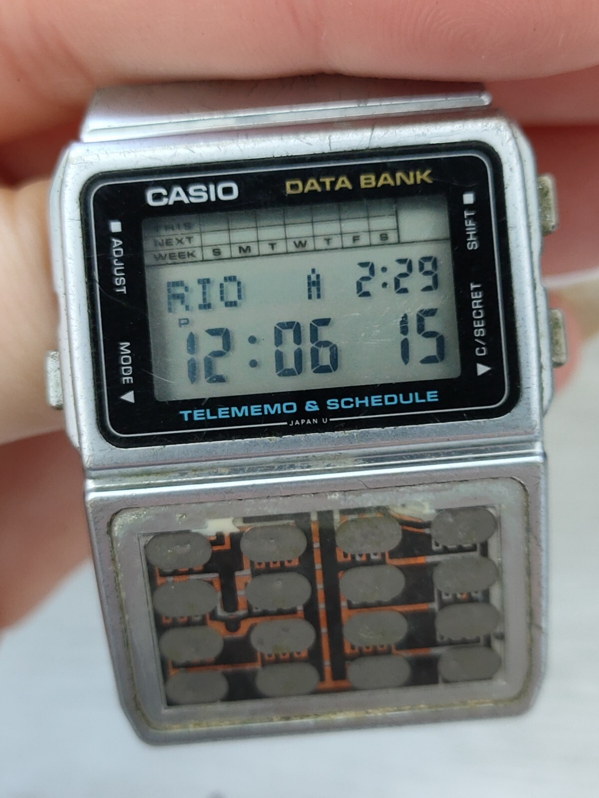 Vintage Casio Data Bank DBC-610 Watch Calculator Digital Quartz Men Watch Rare