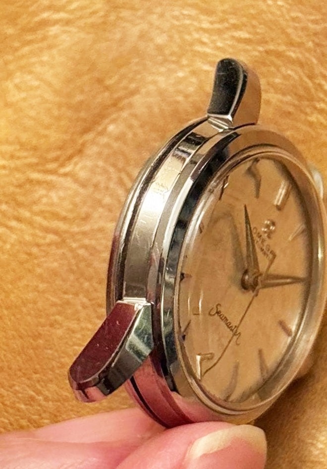 Vintage Omega Seamaster Automatic 1950s Cursive Logo Silver Dial 32mm