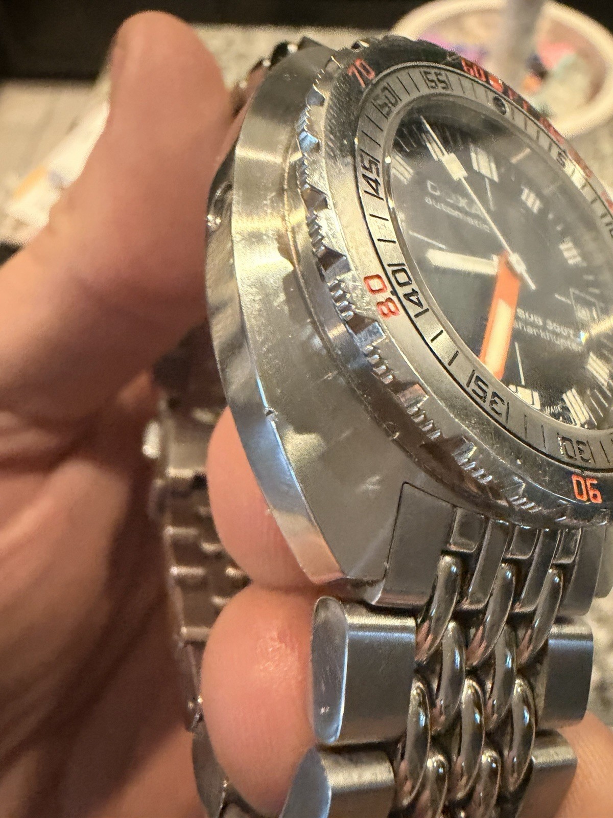 DOXA SUB 300T Sharkhunter Automatic Diver 300m Black Dial Date SS Bracelet