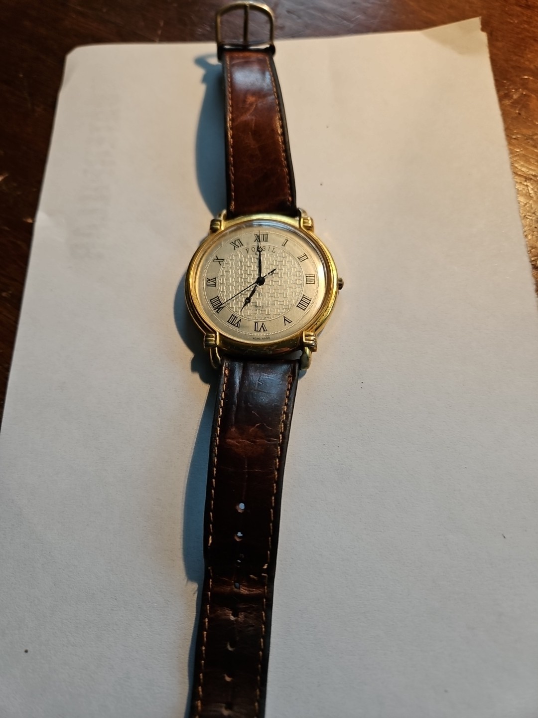 Men’s Or WOMEN’S Fossil Watch WITH Brown Leather Strap