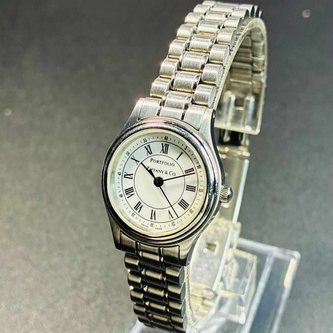 Excellent Condition Tiffany Wristwatch Classic Round Roman Working