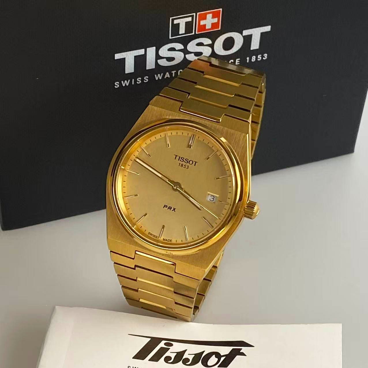 Tissot PRX T137.410.33.021.00 Champagne Dial Stainless Steel Men’s Quartz Watch