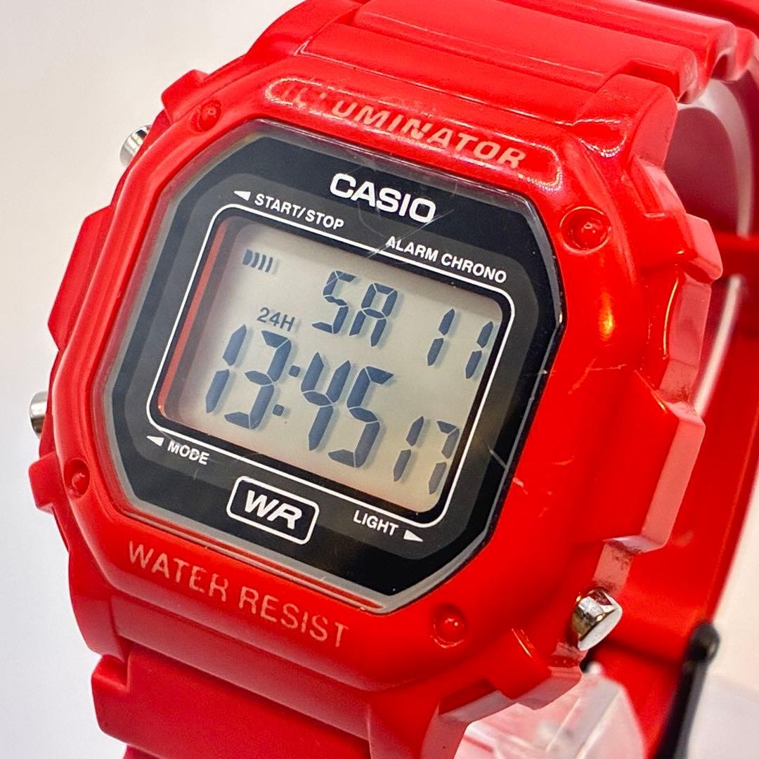 G-Shock DW-5600E-1V Digital Watch Red Waterproof Working Used G614