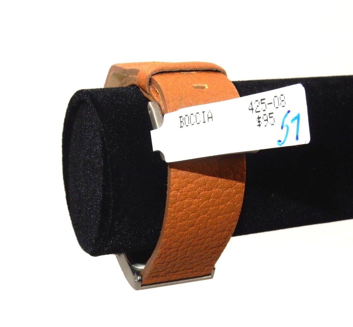 BOCCIA TITANIUM 3 BAR GENUINE LEATHER BAND SWISS QUARTZ WRISTWATCH 425-08