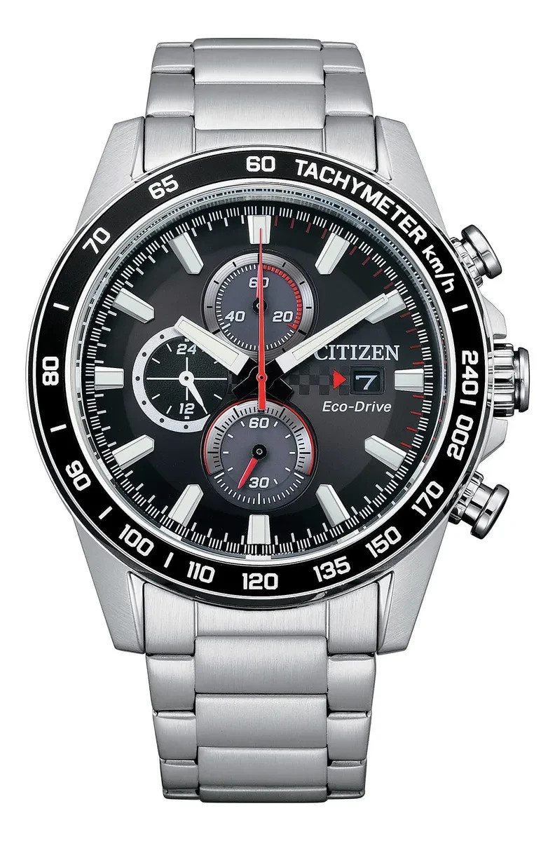 Citizen Men’s Eco-Drive Chronograph Black Dial Watch – CA0780-52E NEW