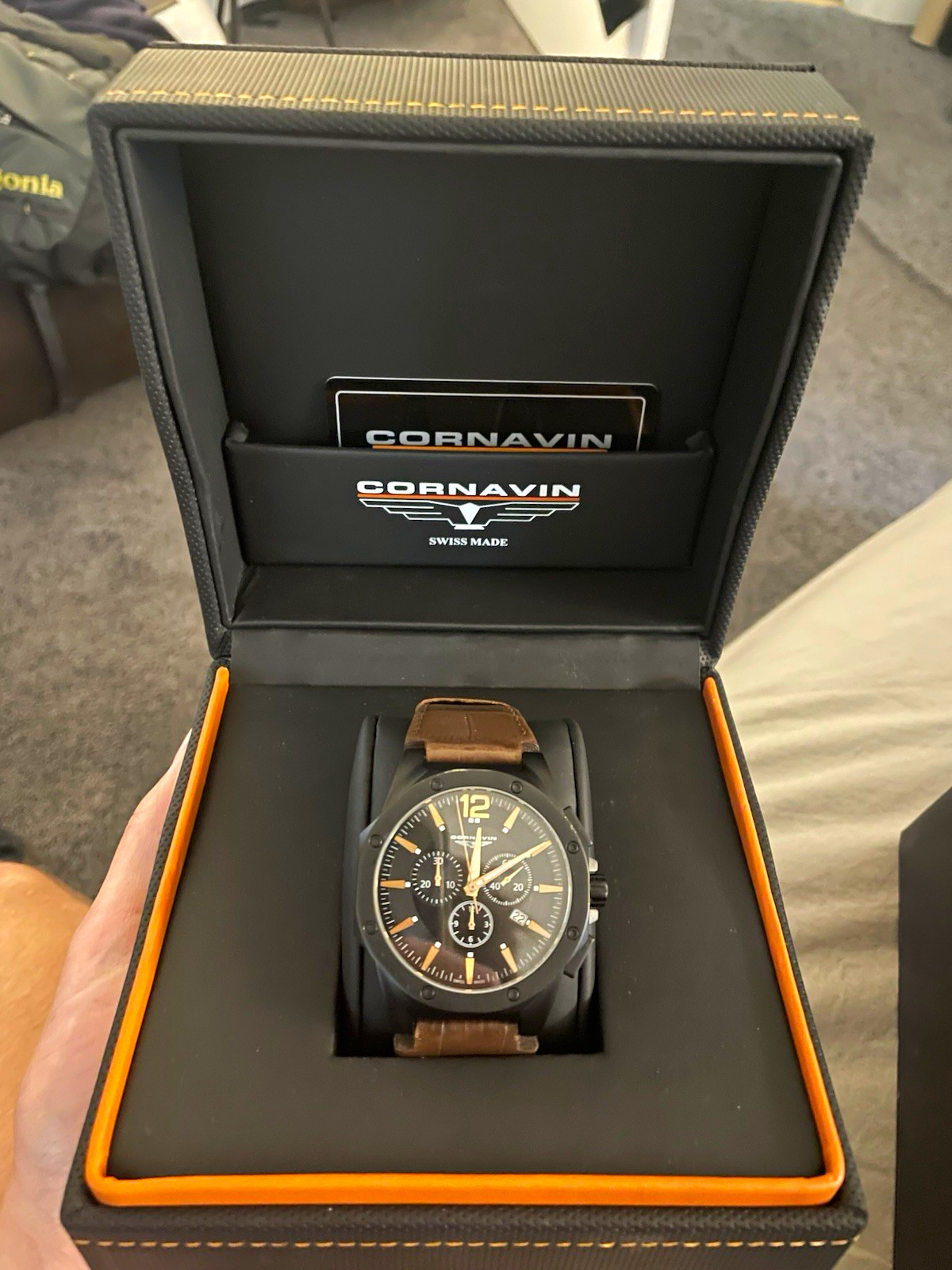 Cornavin Downtown Chronograph CO 2010-2022 Swiss Made 44mm Black PVD Limited Ed.
