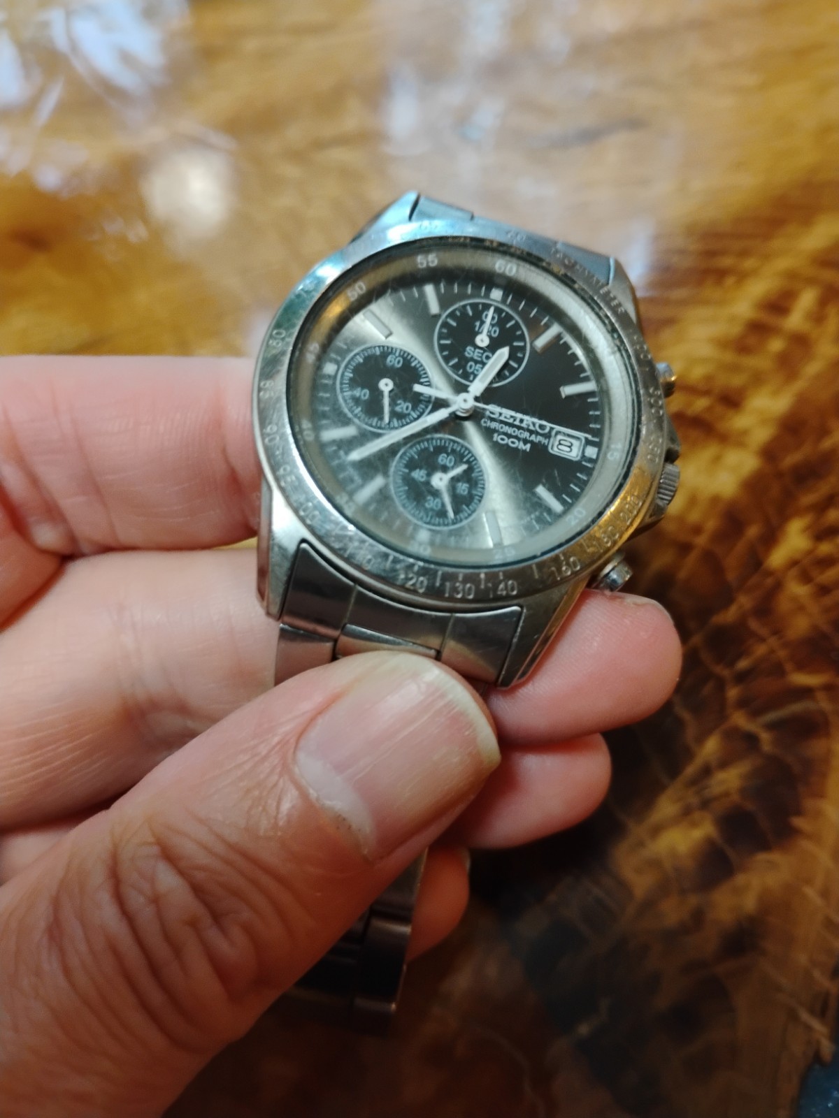 Seiko Men’s Chronograph 7T92-0DW0 Quartz Stainless Steel Watch