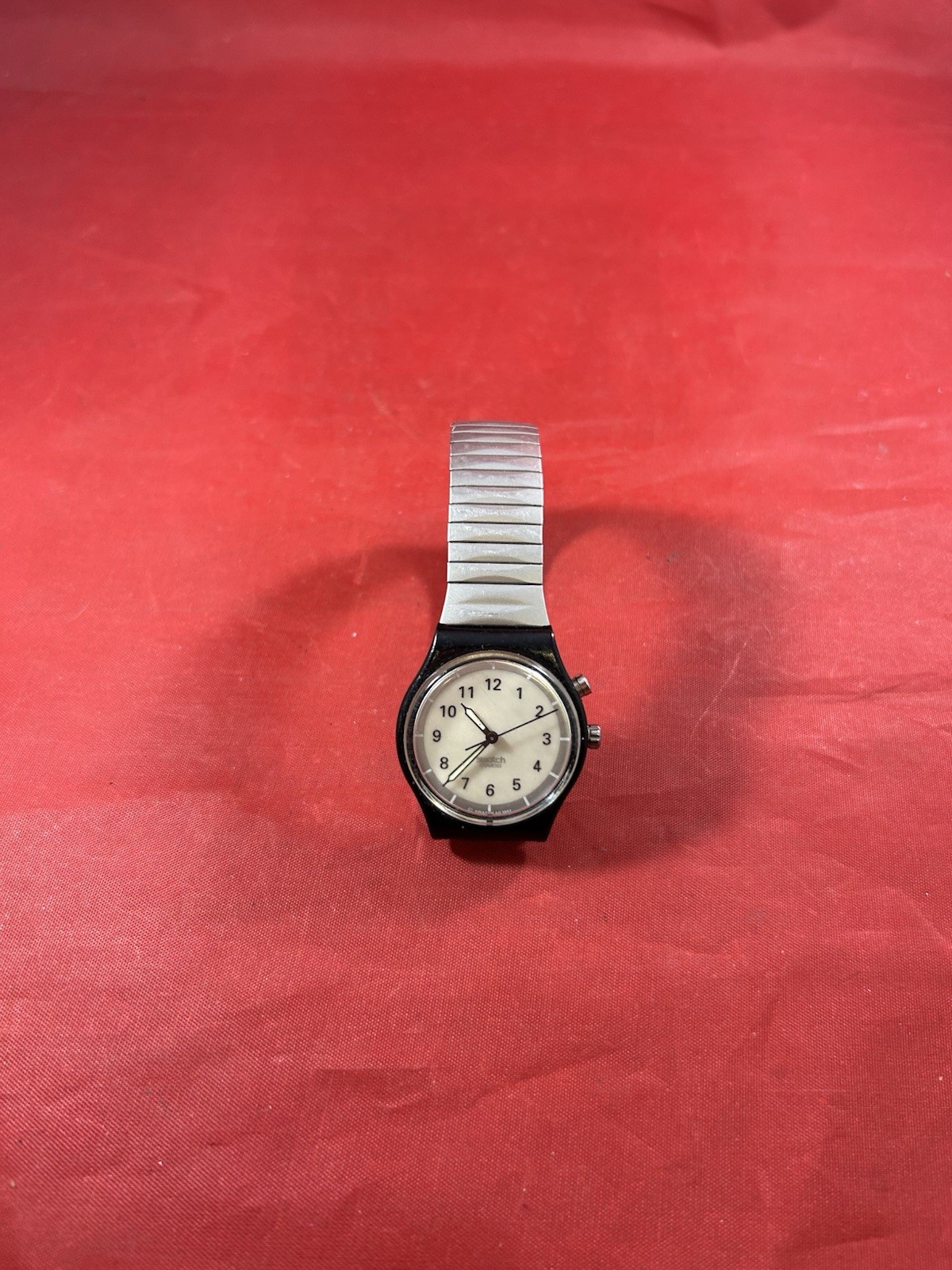 Vintage Swatch Watch Elastic Band S 831 Glow In The Dark Untested