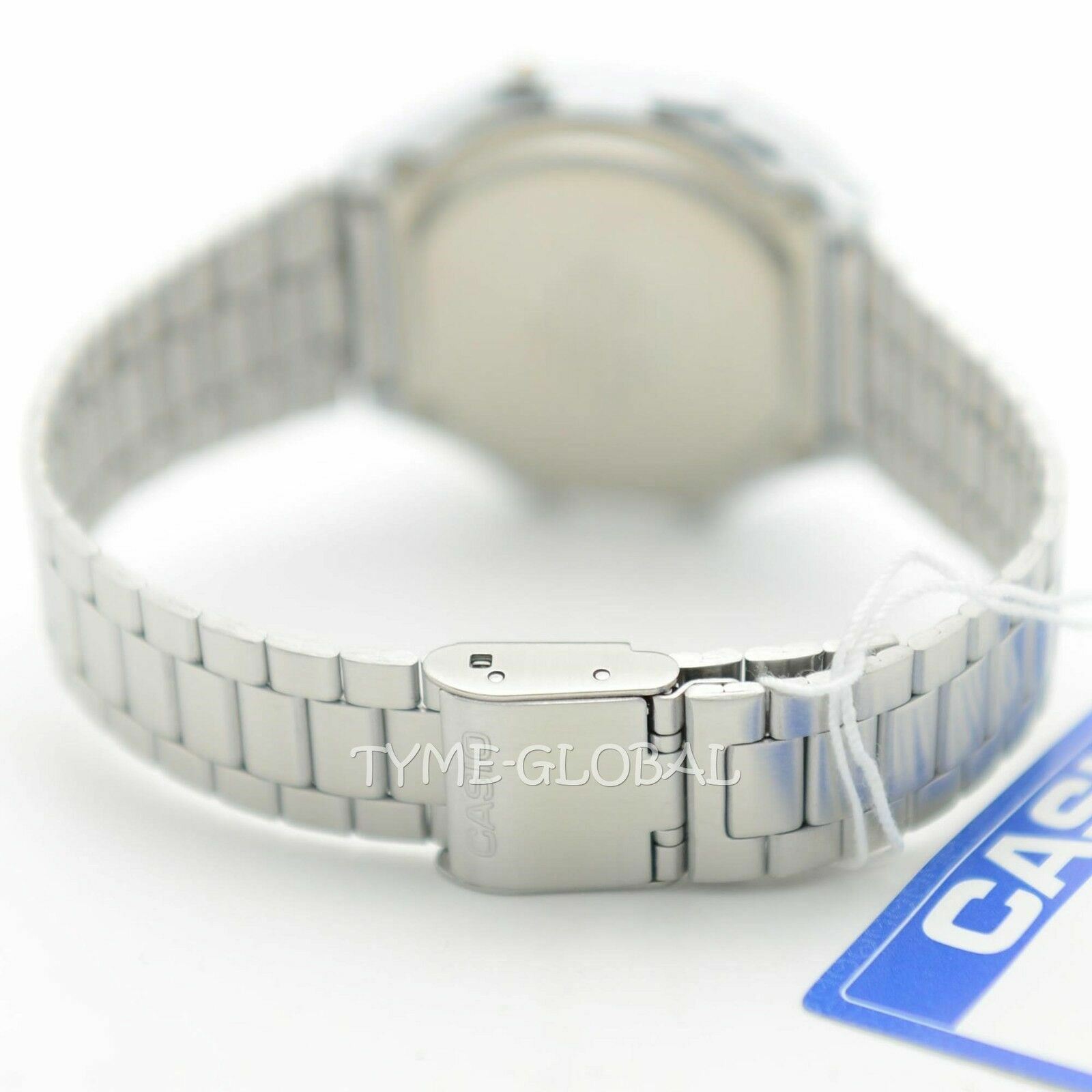 Casio A168WA-1W Digital Alarm Stainless Steel Illuminator Vintage Watch A168WA-1