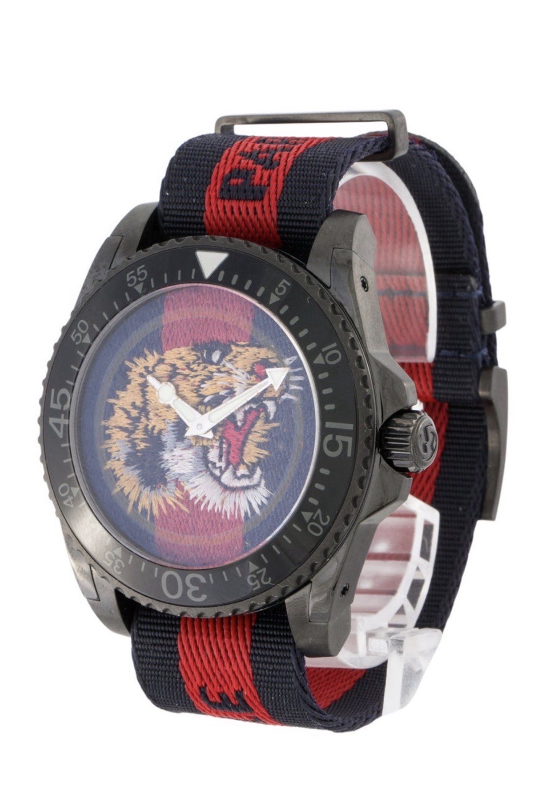 Gucci Dive Tiger Dial Two-Tone Nylon Strap Men’s Watch – YA136215 ($1500 MSRP)