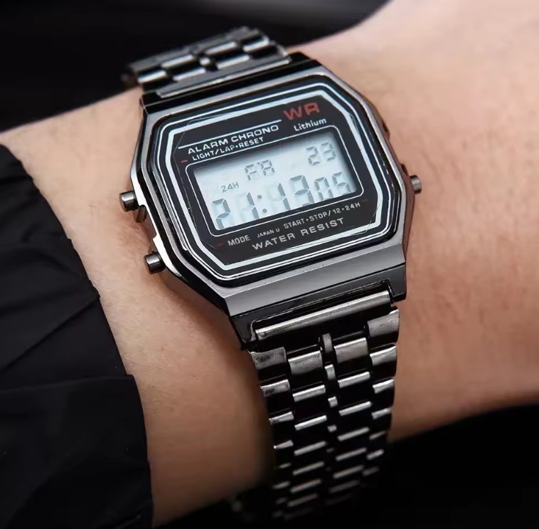 2026 F-91W-1 Men’s Waterproof Digital Watch Gray Resin Classic Alarm Light