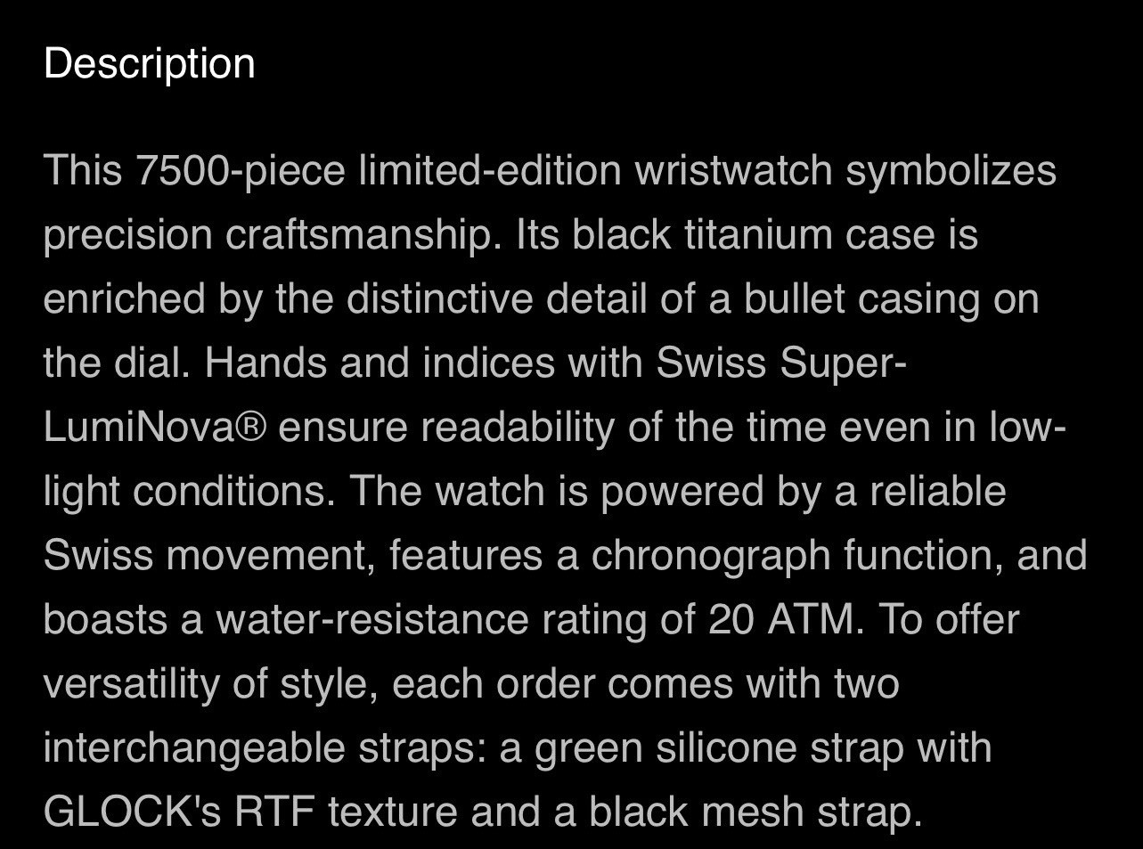 Glock watch