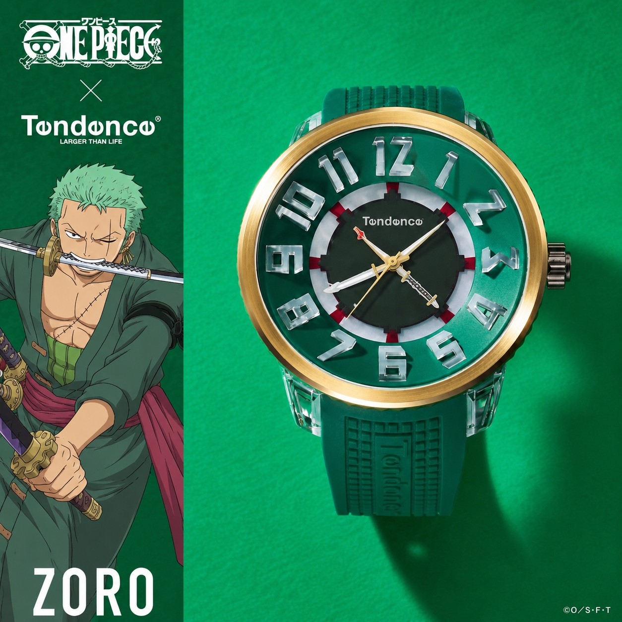 Last Few! Tendence ONE PIECE Zoro FLASH LED Watch TY532022 New