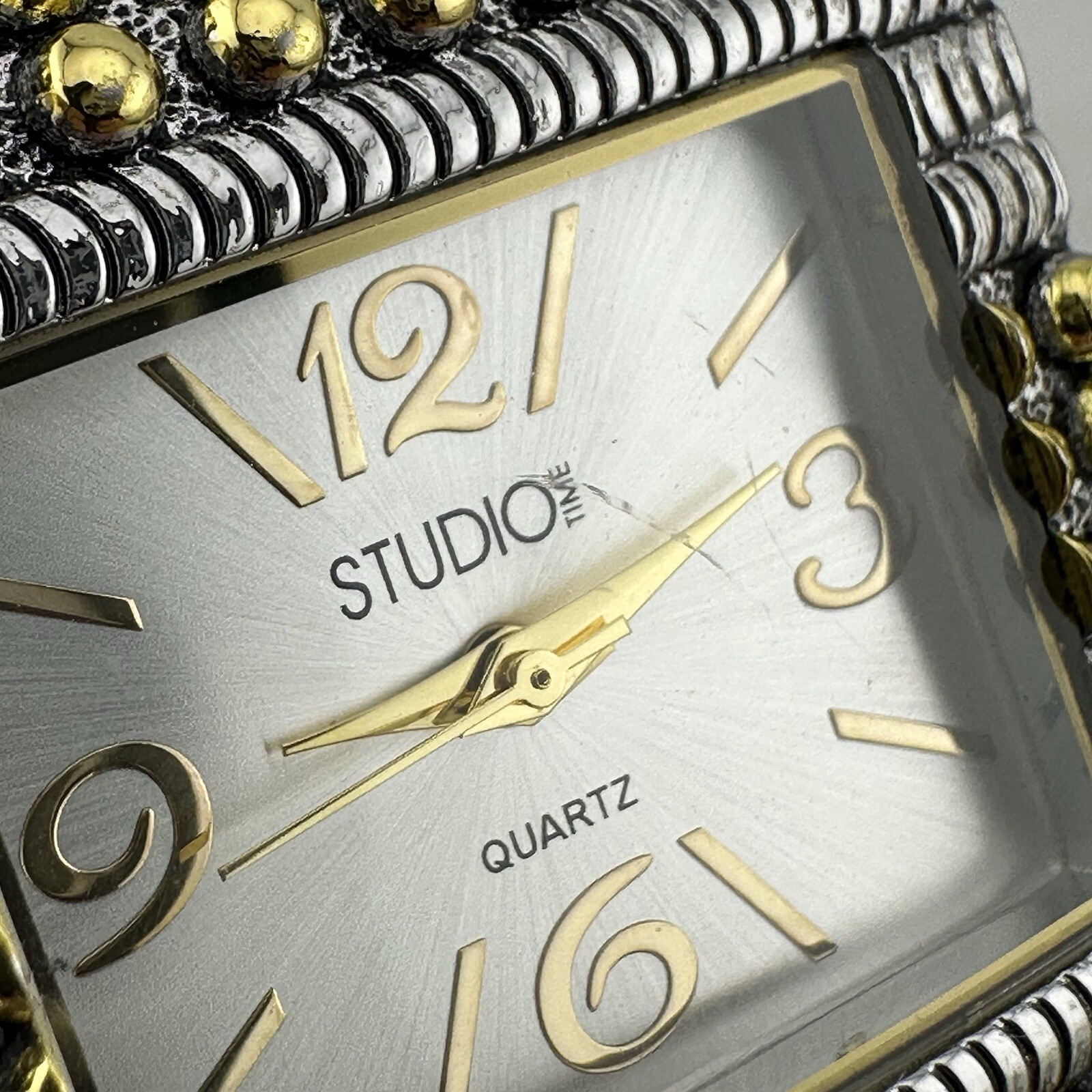 Studio Time STD1013T Cuff Bracelet Analog Women’s Watch Sz 6.3” – New Battery
