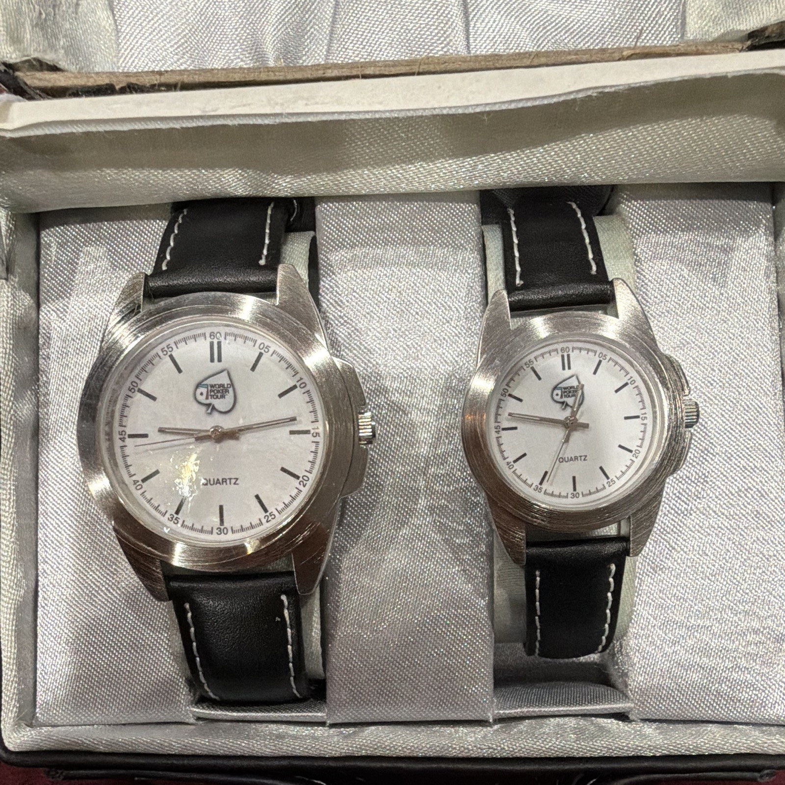 World Poker Tour 2-Piece Quartz Wristwatch Set Box – Needs Batteries