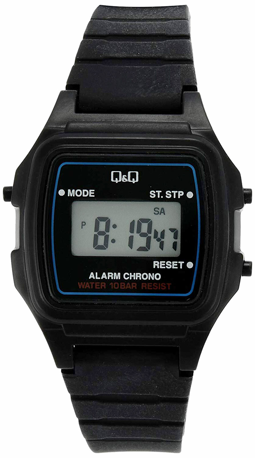 Q&Q by Citizen LLA2J204Y Women’s Digital Black Plastic Watch Resin Strap NO BOX