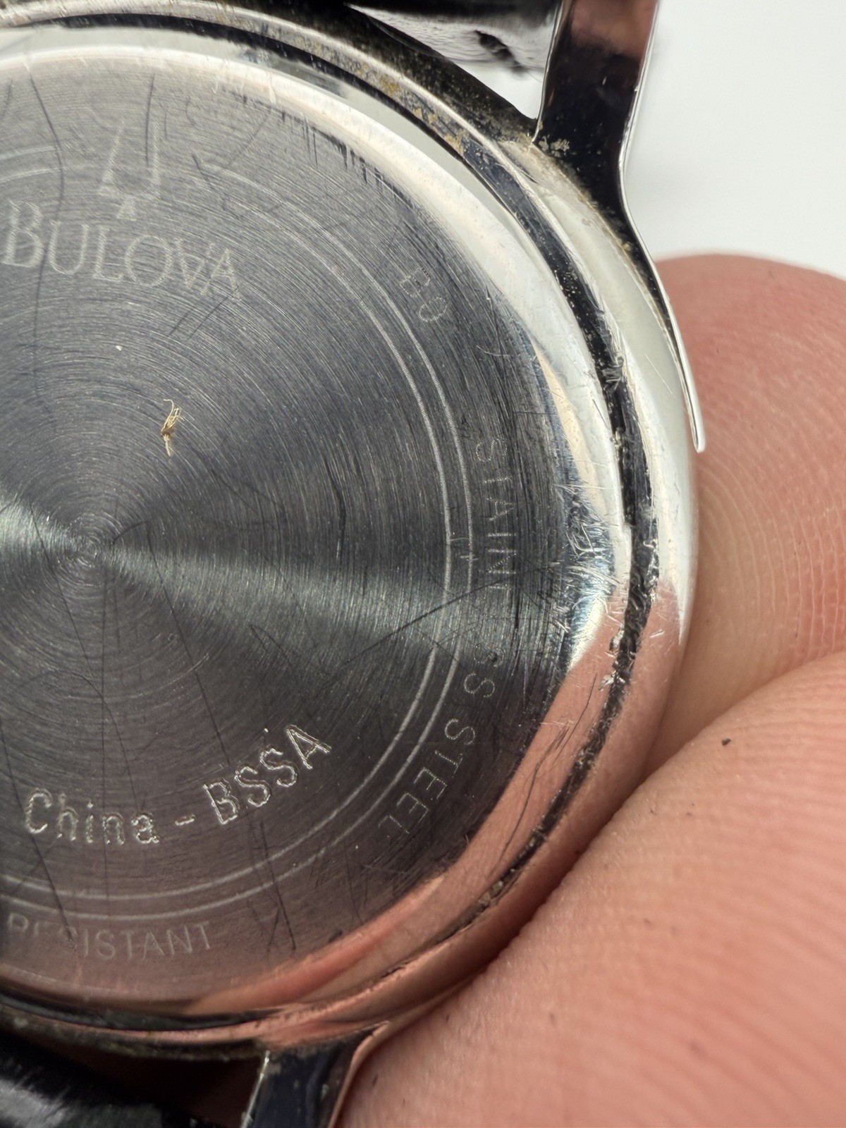Bulova Metro Men’s Analog Watch Silver Dial Black Leather Band No Date