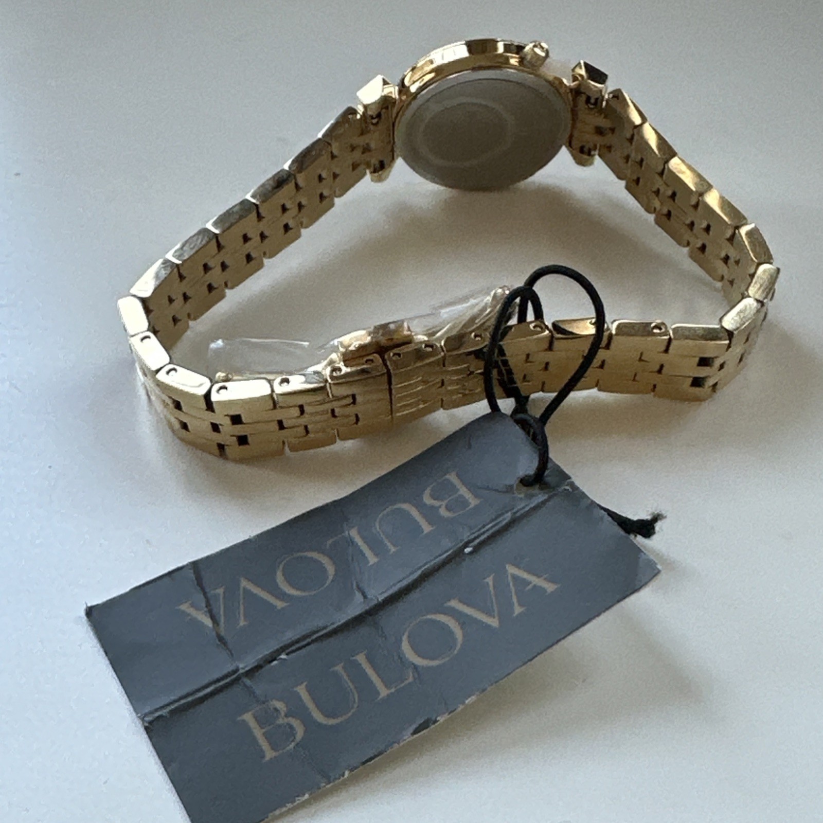 Bulova Regatta Quartz Diamond Black MOP Dial Ladies Watch 97P173