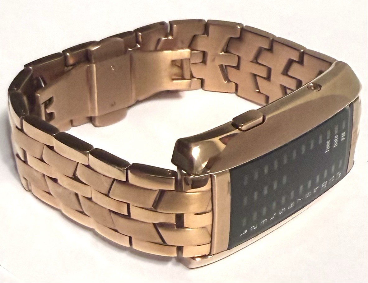 IBIZA RIDE II Binary Time Date/Day | Rosetone W31mm x L52mm Digital Quartz Watch