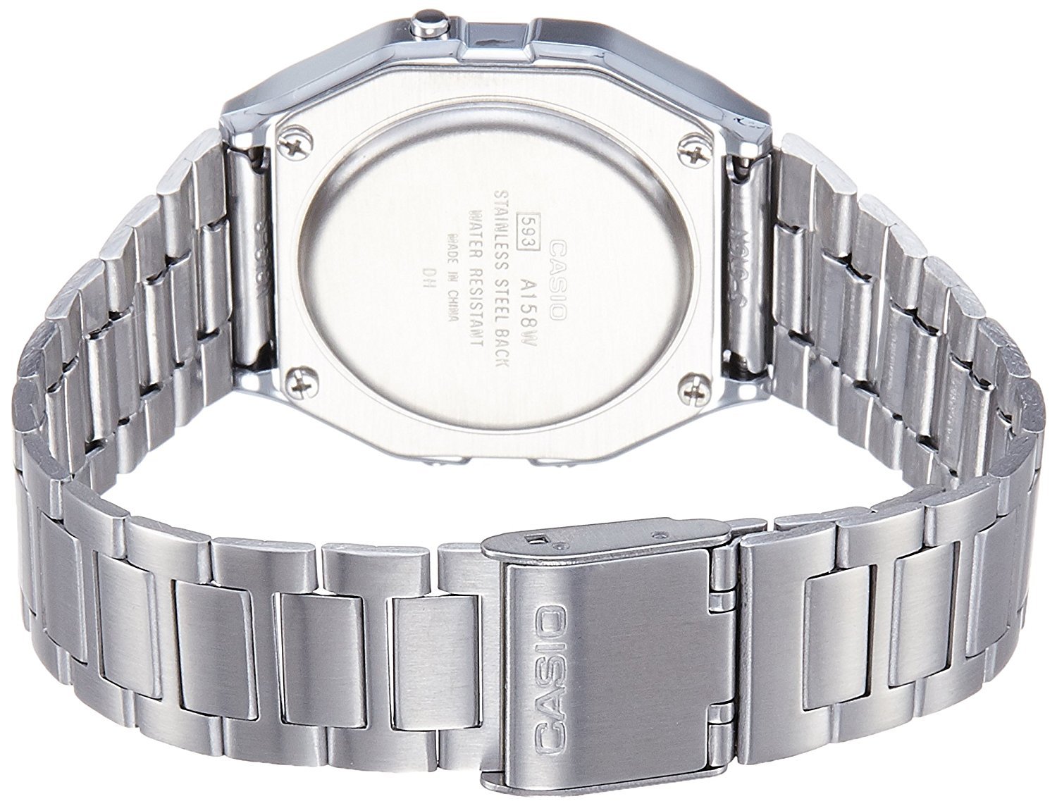 CASIO A158W-1 Unisex Classic Silver Digital A158 Sport Watch WR 30M NEW