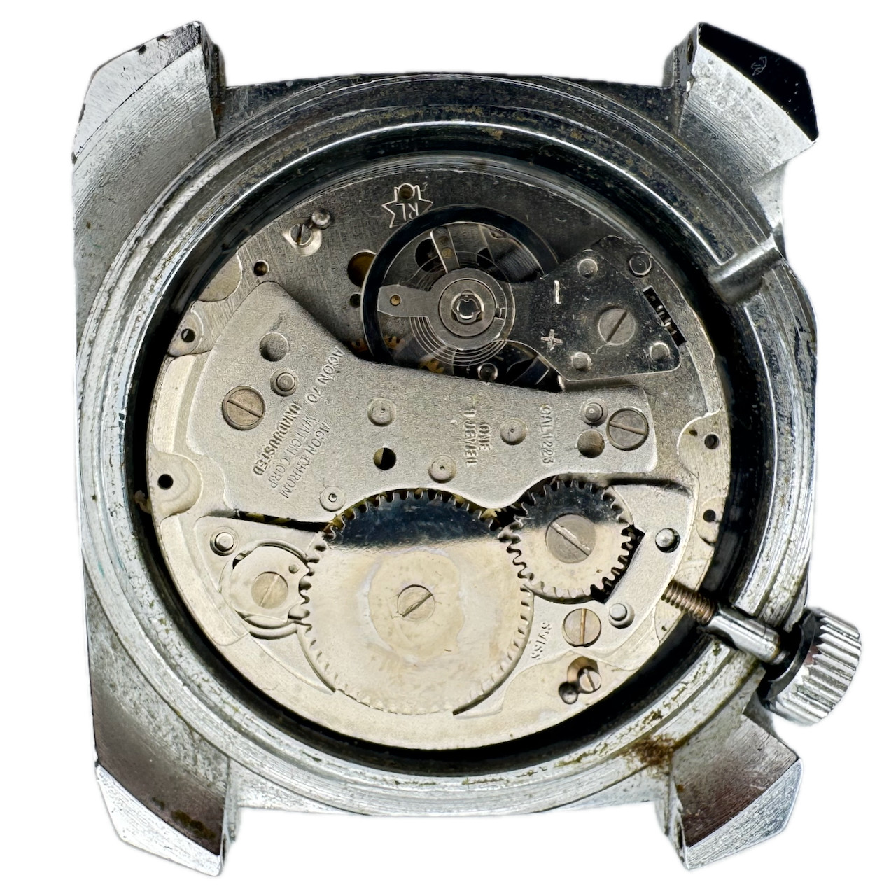 Vintage Lucerne Alarm Men’s Mechanical Wristwatch 1223 Swiss Chrome Plated