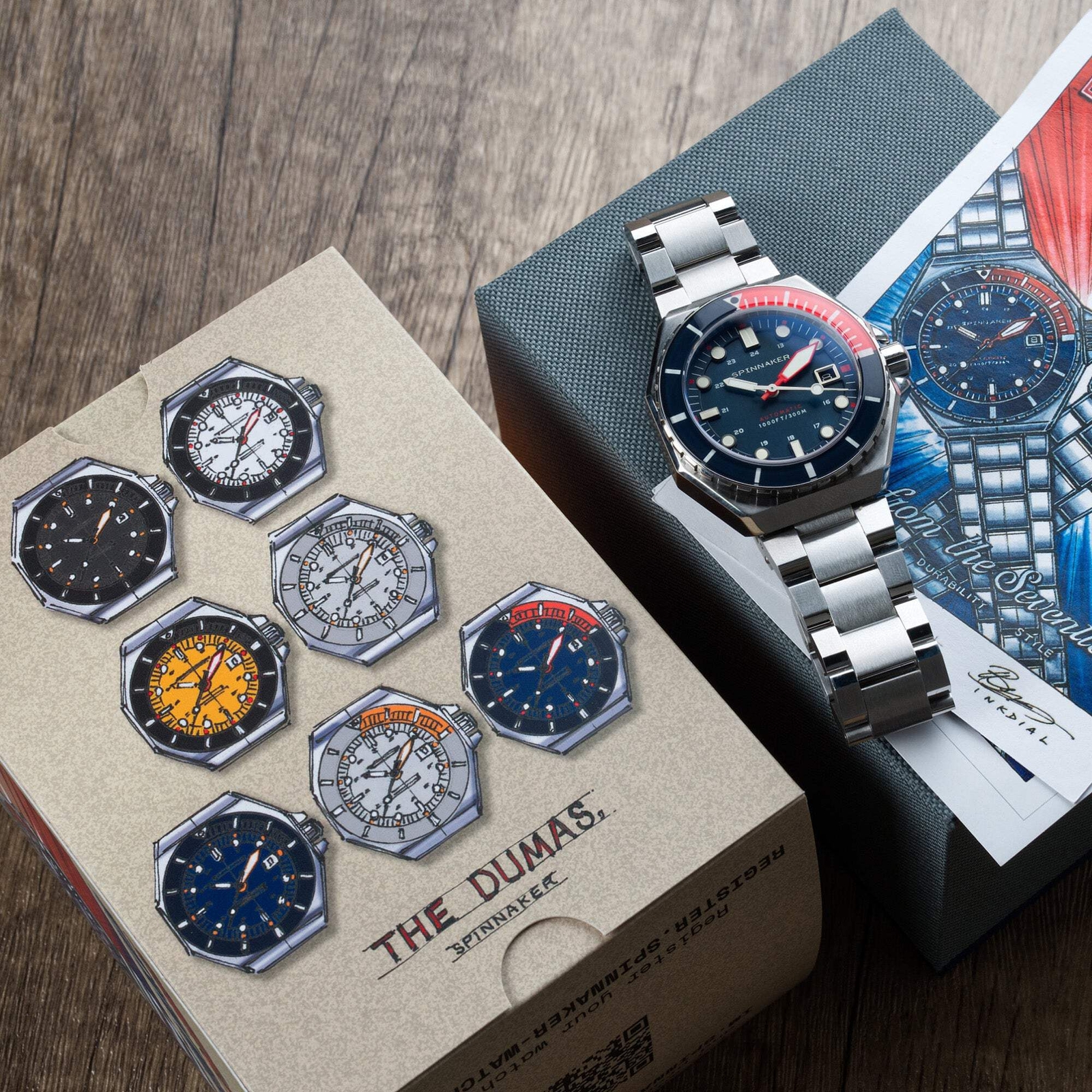 Spinnaker Dumas Stainless Steel 44mm Japanese Automatic Wristwatch
