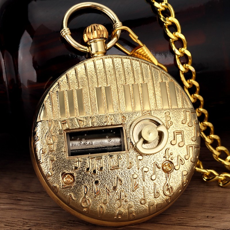 Solar System Musical Pocket Watch Castle in the Sky Quartz Music Box Men’s Gift