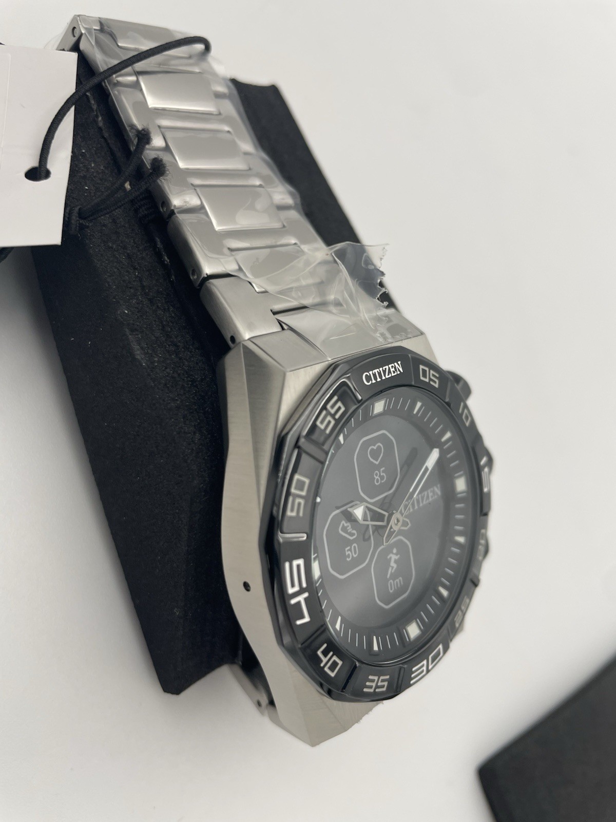 CITIZEN CZ SMART WATCH MEN G2 SMART HYBRID WATCH Black and White, Silver Band